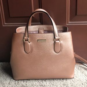 Kate spade rose gold evangelia laurel way satchel